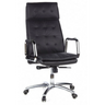 Schwarzer Profi-Chefsessel VILLA 20 mit gestepptem Bezug und verchromten Armlehnen von hjh OFFICE