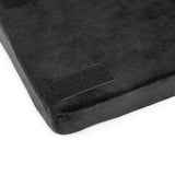 Velcro-detalje af den sorte Podi Velvet 1 fodstøtte fra hjh OFFICE