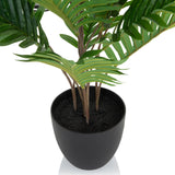 Sort urtepotte med grønne blade fra den Kunstige plante ARECA fra hjh OFFICE