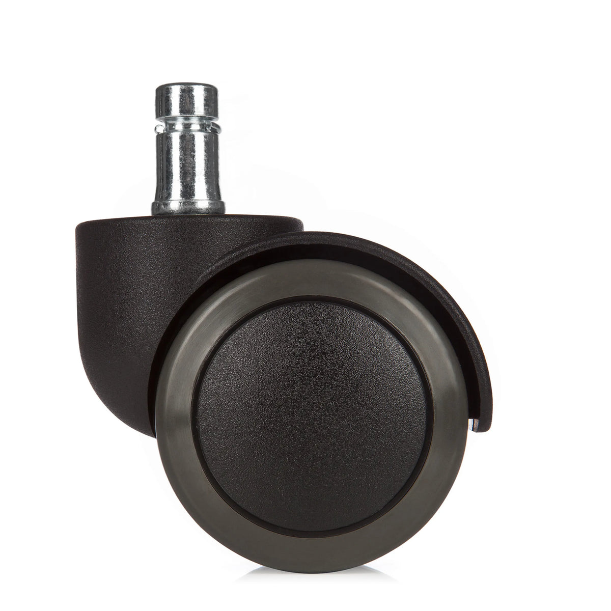 Sorte 5x ROLO 11mm/50mm stolehjul til hårde gulve med metalstift fra hjh OFFICE