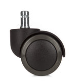 Sorte 5x ROLO 11mm/50mm stolehjul til hårde gulve med metalstift fra hjh OFFICE