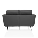 Bagside af den grå loungesofa VINTALUX med sorte ben fra hjh LIVING