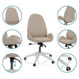 Home Office kontorstol AVEA I i beige med gaslift og rullefod fra hjh OFFICE