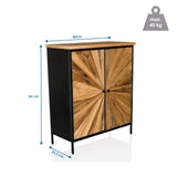 Målvisning af Kommode SANTJAGO BLACK SUN XL med 80 × 94 cm og en belastning på 40 kg fra hjh LIVING