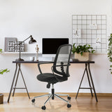 Sort Home Office kontorstol SEDIOLO B med netryglæn og armlæn fra hjh OFFICE