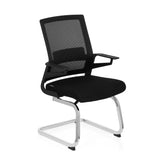 Sort Frisvinger INVENTOR V med netryg, armlæn og medestel fra hjh OFFICE – 360-graders visning (skråt forfra 40°)