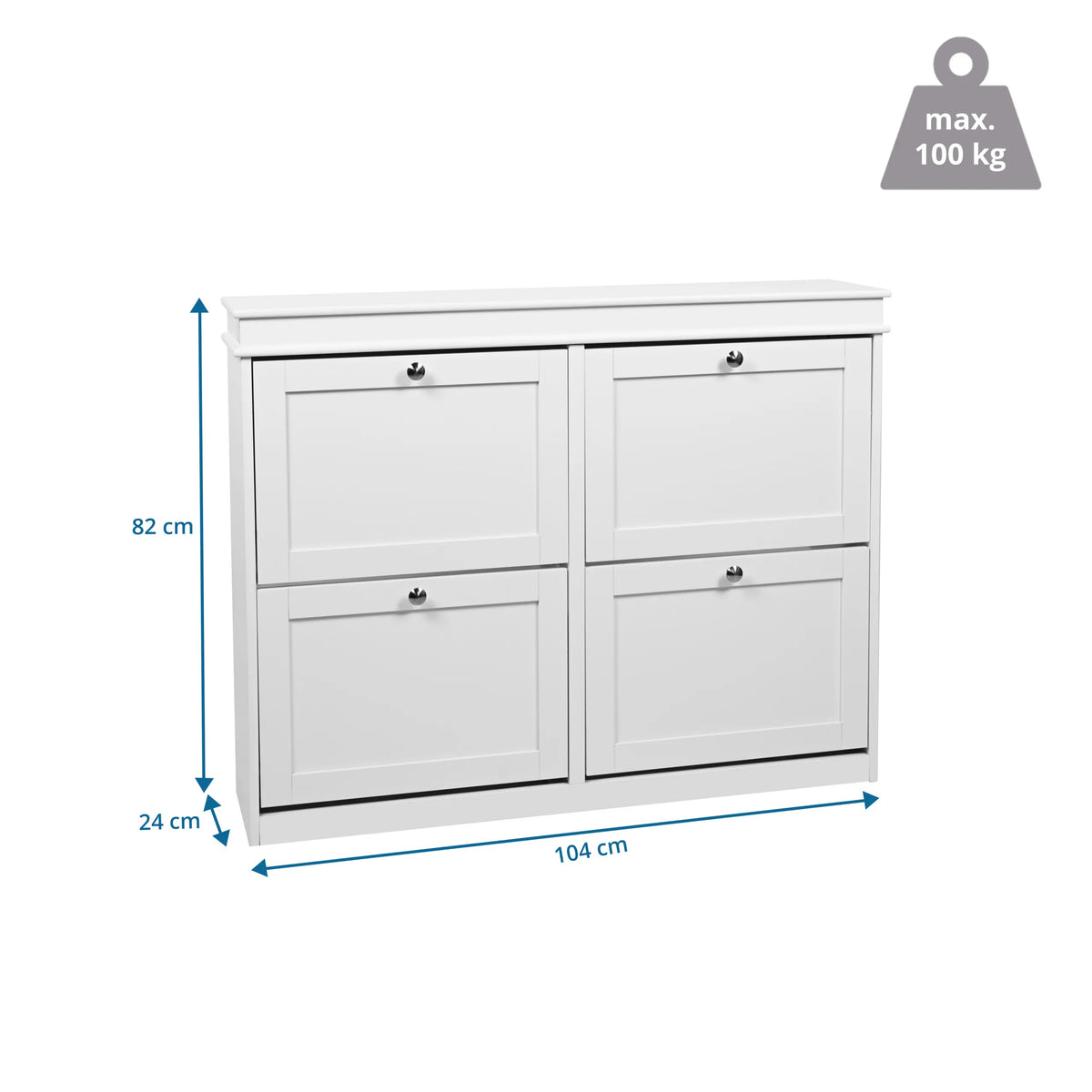 Måltegning af Skoskab Estha 40 med 104 × 82 cm fra hjh LIVING