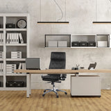 Professionel chefstol VILLA 20 i sort med quiltet polstring og metalstjernefod fra hjh OFFICE