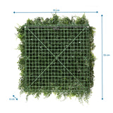 Måltegning af Plantemåtte LEAFLUXE 2 med 55 × 55 cm fra hjh LIVING