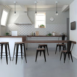 Sorte Bistrostole VANTAGGIO COMFORT W med metalstel ved et langt træbord fra hjh OFFICE