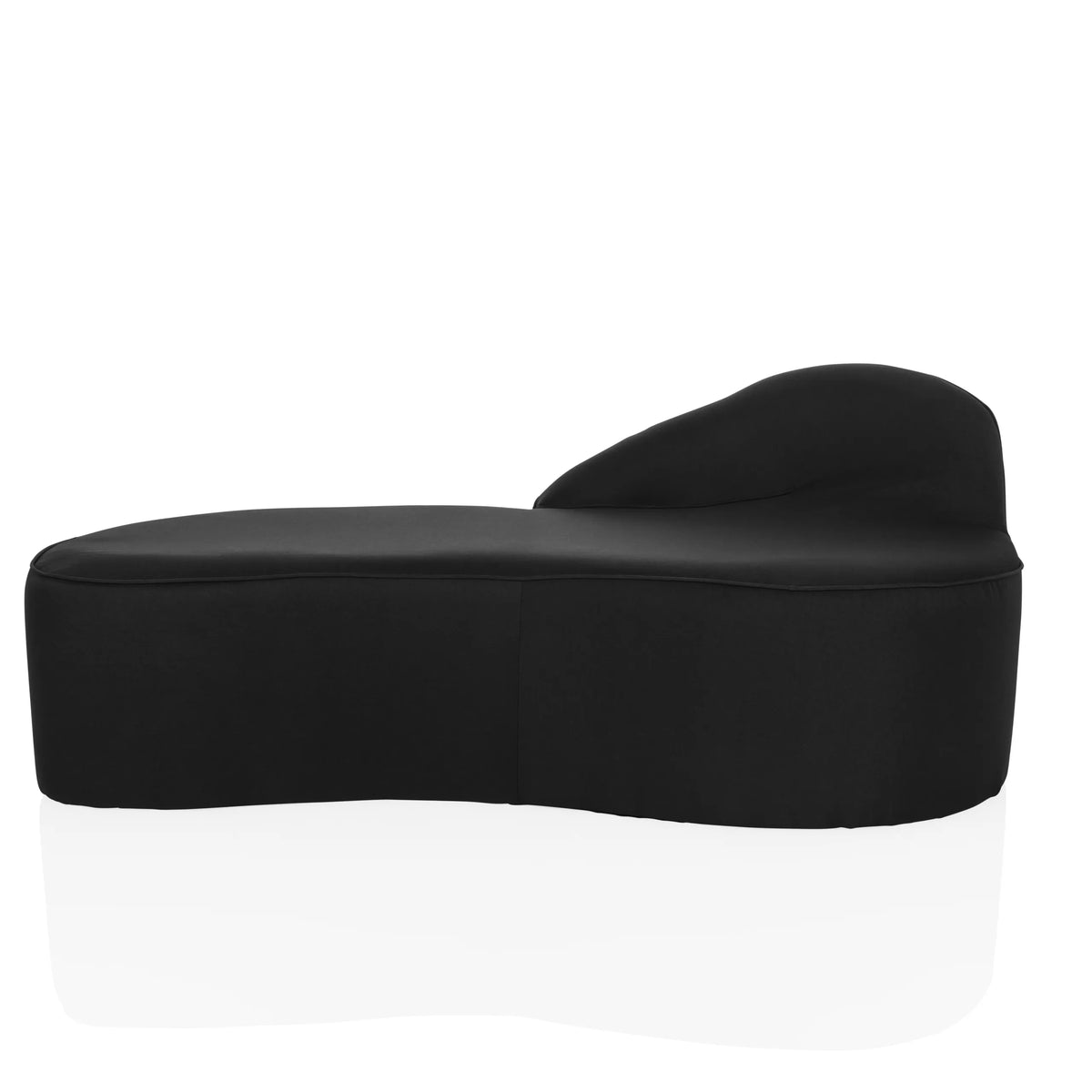 Sort loungesofa BARACOA med organisk form og integreret ryglæn fra hjh OFFICE – 360-graders visning (forfra 0°)