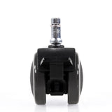 Enkelt sort stolehjul 5x ROLO STOP 10mm/50mm til hårde gulve med metalstift fra hjh OFFICE