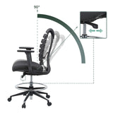 Neigemechanismus mit 90°-Verstellung und Bedienhebel des Counterstuhls ERGO LINE II WORK von hjh OFFICE