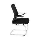 Sort Frisvinger INVENTOR V med netryg, armlæn og medestel fra hjh OFFICE – 360-graders visning (sideprofil 80°)