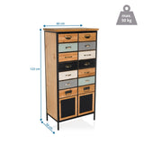 Målvisning af Kommode CONTINENTO HIGH med 123 × 60 cm og en bæreevne på 50 kg fra hjh LIVING