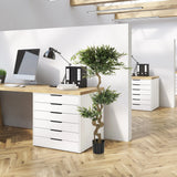 Kunstige plante ACACIA i grøn farve i en sort potte fra hjh OFFICE