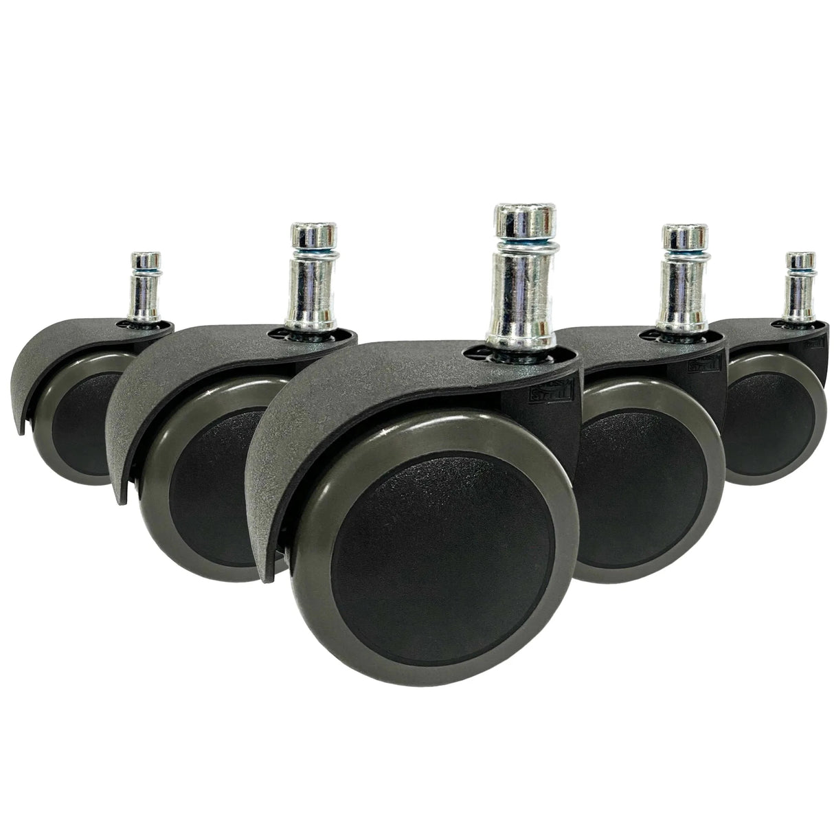 5x ROLO EASY 10mm/50mm Hårde gulve - Stolehjul 
