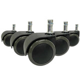 5x ROLO EASY 11mm/50mm Hårde gulve - Stolehjul 