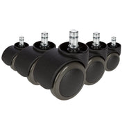 5x ROLO No-Noise 11mm/50mm | Hartböden - Stuhlrollen - buerostuhl24