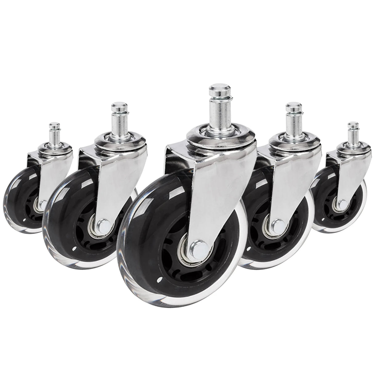 5x ROLO SKATE CT 11mm/75mm Hårde gulve - Stolehjul 