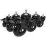 5x ROLO SKATE S 11mm/75mm | mit Feststellbremse | Hartböden - Stuhlrollen - buerostuhl24