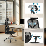 Justerbare armlæn og ryglæn på High End kontorstol CASSILIS B fra hjh OFFICE