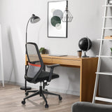 Professionel kontorstol CARLOW I i sort med netryglæn og armlæn fra hjh OFFICE