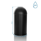 Måltegning af Papirkurv CLEAN OR 50 med 72 x 35,5 cm og 50 liter volumen fra hjh OFFICE