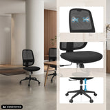 Professionel kontorstol Minoro B i sort med åndbart ryglæn og gaslift fra hjh OFFICE (AI-genereret billede)