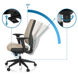 Justeringsmekanismer på Professionel kontorstol PRO-TEC 500 med 90° hældning fra hjh OFFICE
