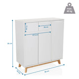 Måltegning af Kommode ESTHA med 80 × 85 cm og en maksimal belastning på 40 kg fra hjh LIVING
