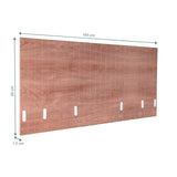 Teknisk tegning af Bordopdeler FLEXMIUT ROLL W i brun, 160 × 60 cm fra hjh OFFICE