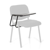 Sort stol med fire ben TABLET XT 600 med påmonteret skriveplade fra hjh OFFICE – 360-graders visning (forfra 0°)