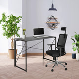Sort klapskrivebord EASY UP MULTI i målene 100 x 50 cm med en bærbar computer fra hjh OFFICE