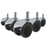 5x ROLO LUX 10mm/50mm Hårde gulve - Stolehjul 