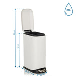 Måltegning af CLEAN SLIM Papirkurv med 20 l volumen og en højde på 85 cm fra hjh OFFICE