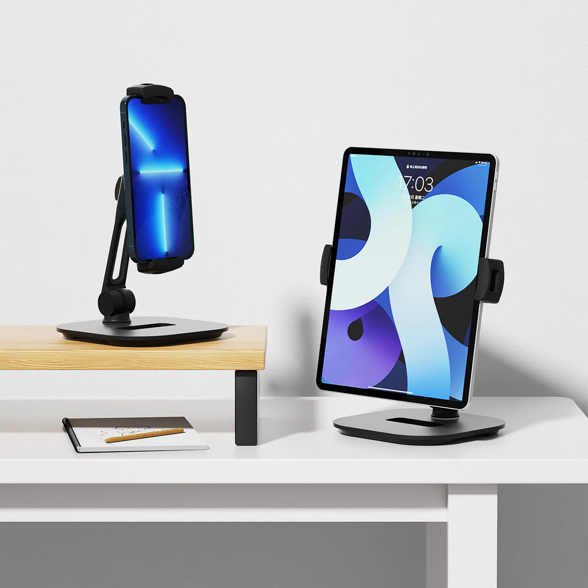 Holder til mobiltelefon & tablet FLEXMOBI IV i sort til smartphone og tablet fra hjh OFFICE