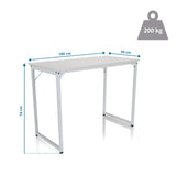 Måltegning af Skrivebord WORKSPACE I med 100 × 50 cm og 200 kg belastningsevne fra hjh OFFICE