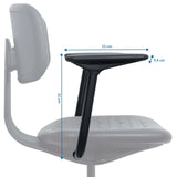 Måltegning af Armlæn TOP WORK B - A med 23 cm bredde og 32 cm højde fra hjh OFFICE