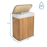 Måltegning af Vasketøjskurv FALSTER XL B med 62 x 52 x 32 cm og 100 L kapacitet fra hjh LIVING