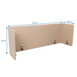 Måltegning af Bordopdeler FLEXMIUT U med 160 × 60 cm fra hjh OFFICE