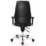 Bagside af Professionel kontorstol P91 AL.G3 i sort med poleret fodkryds fra Topstar