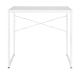 Hvidt skrivebord EASY UP H I med minimalistisk stel og en X-stiver fra hjh OFFICE – 360-graders visning (forfra 0°)
