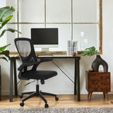 Sort Home Office kontorstol BELIO med netryglæn og hjul fra hjh OFFICE