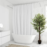 Grøn kunstige plante FICUS i en sort potte på badeværelset fra hjh OFFICE