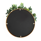 Bagside af den runde Plantemåtte LEAFLUXE WALL 2 i sort med guldfarvet kant fra hjh LIVING