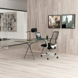 High End kontorstol FOUNTAINE PRO i sort med netryglæn og armlæn fra hjh OFFICE