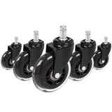 5x ROLO SKATE ST 11mm/75mm Hårde gulve - Stolehjul 