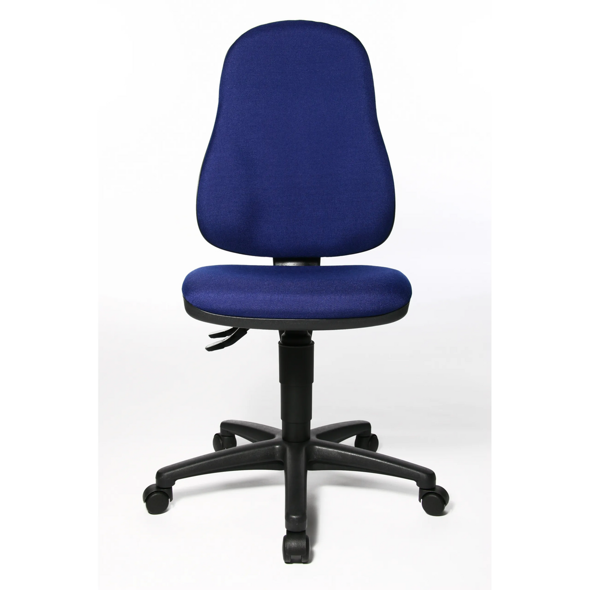 Dunkelblauer Homeoffice-Bürostuhl POINT 60 mit fünf Rollen und schwarzem Gestell von Topstar