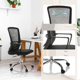 Home Office kontorstol STAR-TEC S i sort med netryg, armlæn og stjernefod fra hjh OFFICE